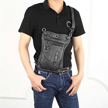 Amazon.co.jp: [メガダス] Meigardass レッグバッグ 本革 バイク